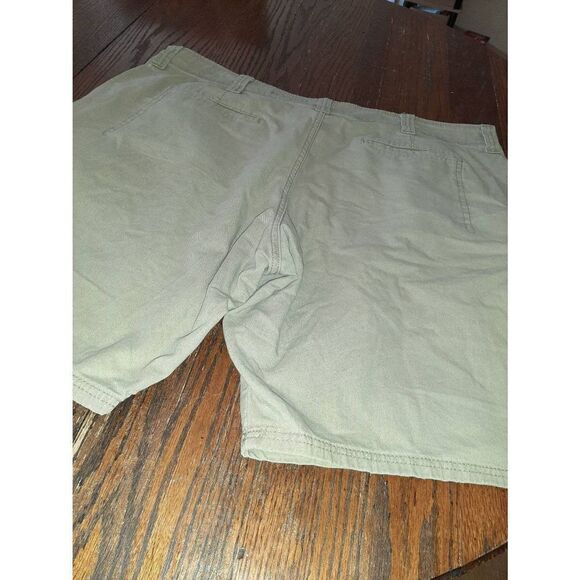 Mens Sz 40 Wrangler Relaxed Fit  Dark Khaki Tan Cargo Carpenter Shorts High Rise - Picture 4 of 4